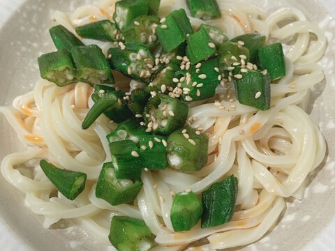 ピリ辛 食欲アップ オクラのぶっかけうどん